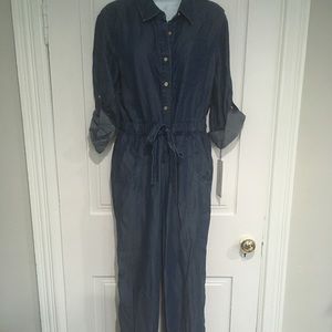 NWT Calvin Klein Longsleeved Denim Jumpsuit
